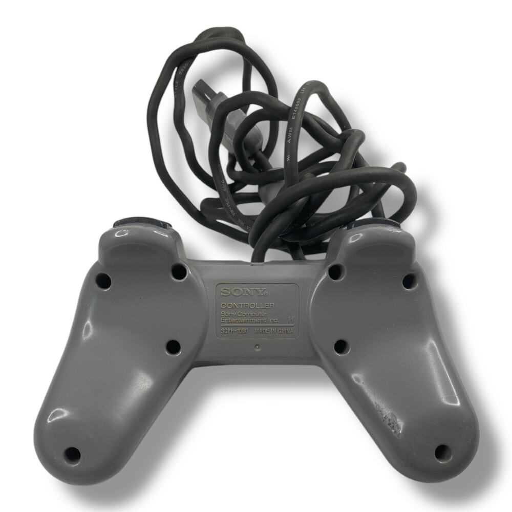 Sony PlayStation PS1 Official OEM Gray Controllers SCPH-1080 Tested Working - Picture 4 of 4